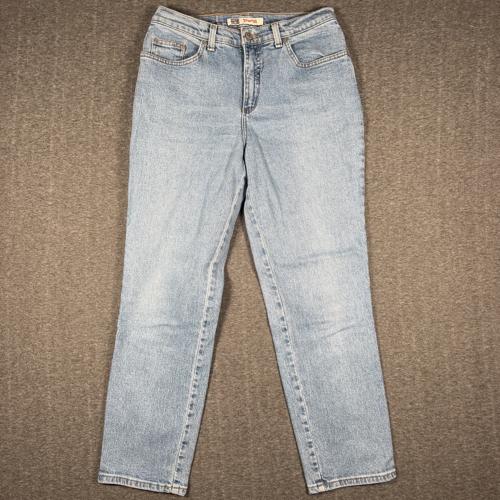 Faded Glory Jeans Womens 10P Blue Light Wash Straight Stretch Denim 5 Pocket